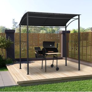 Paviljoen - Antraciet - Staal en Polyester - Weerbestendig - 10 Haken