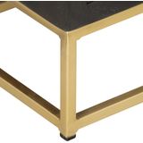 VidaXL Ladekast 45x30x105 cm Massief Mangohout Zwart/Goud