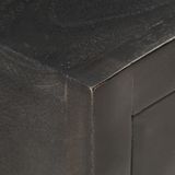 vidaXL-Nachtkastje-40x30x50-cm-massief-mangohout-zwart-en-goudkleurig