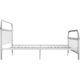 vidaXL Bedframe metaal wit 180x200 cm