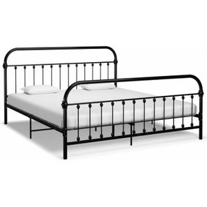 VidaXL Bedframe Metaal Zwart 180x200 cm