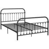 vidaXL Bedframe metaal grijs 160x200 cm