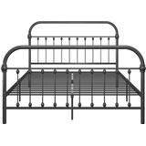 vidaXL Bedframe metaal grijs 160x200 cm