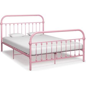 Bedframe metaal roze 120x200 cm