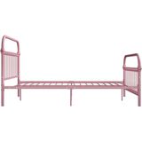 VidaXL Bedframe Metaal Roze 160x200 cm