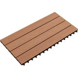 HKC - Tegelset - Bruin - Hout-Kunststof-Composiet - 6 Stuks