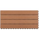 HKC - Tegelset - Bruin - Hout-Kunststof-Composiet - 6 Stuks