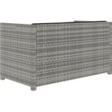 vidaXL 5-delige Loungeset met kussens poly rattan grijs