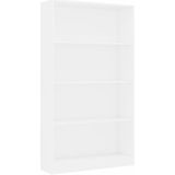 vidaXL-Boekenkast-met-4-schappen-80x24x142-cm-bewerkt-hout-wit