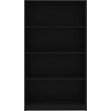 vidaXL-Boekenkast-met-4-schappen-80x24x142-cm-bewerkt-hout-zwart