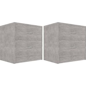 vidaXL-Nachtkastjes-2-st-40x30x40-cm-spaanplaat-betongrijs