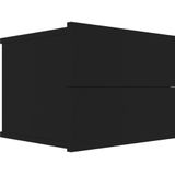 VidaXL Nachtkastjes 2 st 40x30x30 cm Spaanplaat Zwart