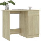 vidaXL Bureau 100x50x76 cm bewerkt hout sonoma eikenkleurig