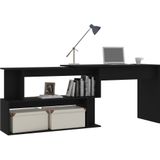 vidaXL-Hoekbureau-200x50x76-cm-bewerkt-hout-zwart