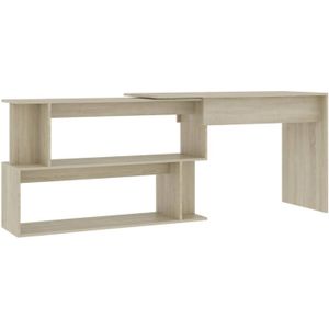 vidaXL-Hoekbureau-200x50x76-cm-bewerkt-hout-sonoma-eikenkleurig