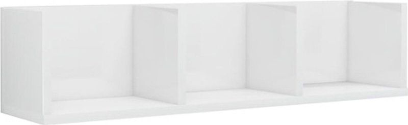 Vidaxl - CD-Wandregal Hochglanz-Weiß 75x18x18 cm Holzwerkstoff