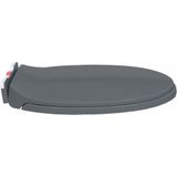 vidaXL Toilettensitz mit Absenkautomatik Quick-Release Grau Oval