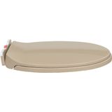 vidaXL Toiletbril - Ovaal - Beige - Polypropyleen - Soft-Close