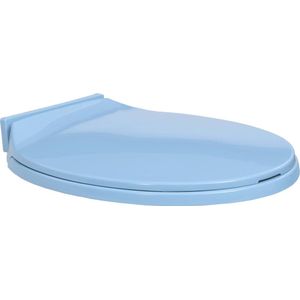 Vidaxl - Toilettensitz mit Absenkautomatik Blau Oval 752740