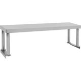vidaXL Aufsatzboard für Arbeitstisch 120 x 30 x 35 cm Edelstahl