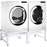 VidaXL-Wasmachine--en-drogerverhoger-met-uittrekbare-schappen-wit