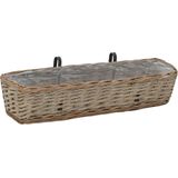VidaXL Balkonbakken 2 st 80 cm Wicker met PE-voering