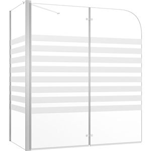 Vidaxl - Duschabtrennung 120x68x130 cm Hartglas Gestreift 430787