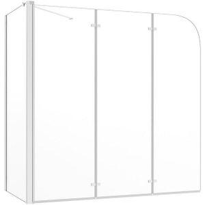 vidaXL - Badwand - 120x69x130 - cm - gehard - glas - transparant