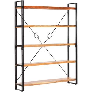 Vidaxl - Bücherregal 5 Fächer 140x30x180 cm Akazie Massivholz