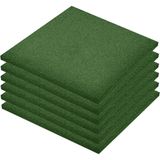 vidaXL - Valtegels - 6 - st - 50x50x3 - cm - rubber - groen