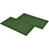 VidaXL-Valtegels-6-st-50x50x3-cm-rubber-groen