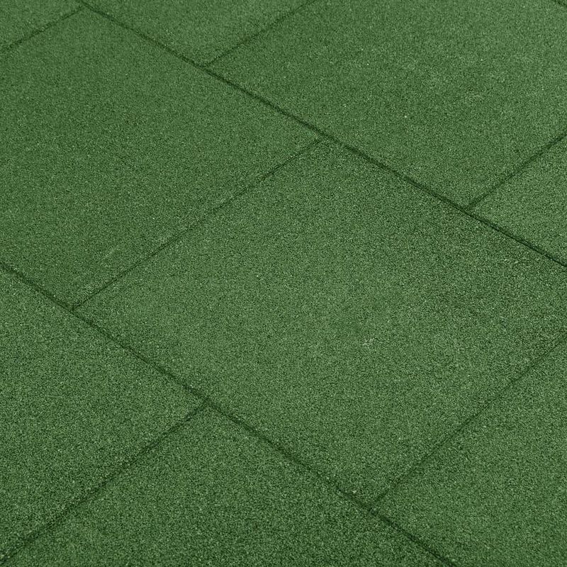 vidaXL - Valtegels - 6 - st - 50x50x3 - cm - rubber - groen