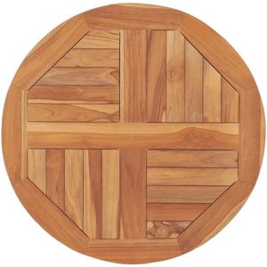 vidaXL Tafelblad Rond - 60 cm - Massief Teakhout