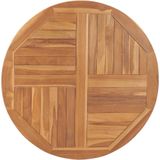 vidaXL Tafelblad Rond - 90 cm - Massief Teakhout