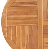 vidaXL Tafelblad Rond - 90 cm - Massief Teakhout