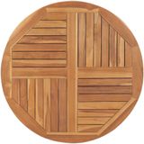 vidaXL Tafelblad Rond - 90 cm - Massief Teakhout