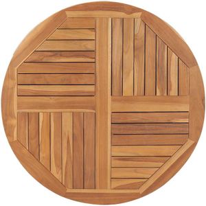 vidaXL Tafelblad rond 2,5 cm 90 cm massief teakhout