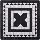 vidaXL 3-delige Bistroset mozaïek keramische tegel zwart en wit