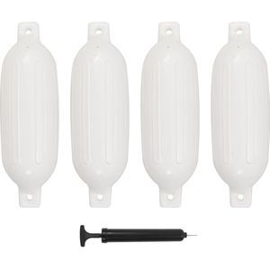 Bootsfender 4 Stk. Weiß 58,5 x 16,5 cm pvc Vidaxl