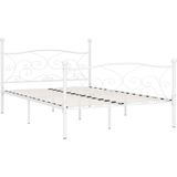 VidaXL Bedframe Lattenbodem Metaal Wit 140x200 cm