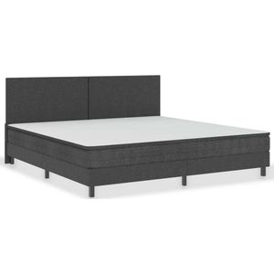 vidaXL Boxspringframe stof grijs 200x200 cm