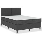 vidaXL - Boxspringframe - Grijs - Stof - 140x200 cm
