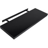 Zwevende Wandschappen - Zwart - MDF - Set van 2