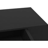 vidaXL Wandschap - Zwart - MDF - Met Lade - 48x25x8 cm