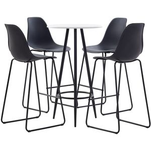vidaXL - 5-delige - Barset - kunststof - zwart