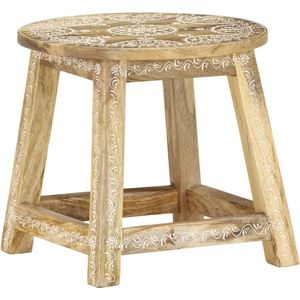 vidaXL - Kruk - handgeschilderd - 38x38x35 - cm - massief - mangohout