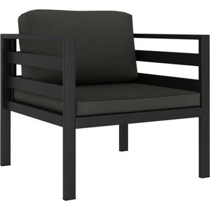 vidaXL Einzelsofa mit Kissen Aluminium Anthrazit