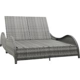 vidaXL-Ligbed-tweepersoons-met-kussen-poly-rattan-antraciet