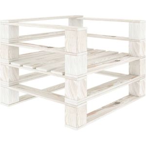 Outdoor-Sessel Paletten Holz Weiß Vidaxl