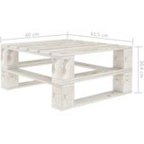 VidaXL Tuintafel Pallet Hout Wit